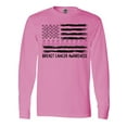 thumbnail image 1 of Inktastic Breast Cancer Awareness Pink Ribbons and Flag Long Sleeve T-Shirt, 1 of 5