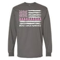 thumbnail image 1 of Inktastic Breast Cancer Awareness Pink Ribbons and Flag Long Sleeve T-Shirt, 1 of 5