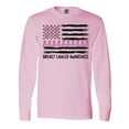 thumbnail image 1 of Inktastic Breast Cancer Awareness Pink Ribbons and Flag Long Sleeve T-Shirt, 1 of 5