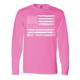 thumbnail image 1 of Inktastic Breast Cancer Awareness Pink Ribbons and Flag Long Sleeve T-Shirt, 1 of 5