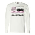 thumbnail image 1 of Inktastic Breast Cancer Awareness Pink Ribbons and Flag Long Sleeve T-Shirt, 1 of 5