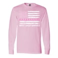 thumbnail image 1 of Inktastic Breast Cancer Awareness Pink Ribbons and Flag Long Sleeve T-Shirt, 1 of 5
