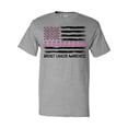 thumbnail image 1 of Inktastic Breast Cancer Awareness Pink Ribbons and Flag T-Shirt, 1 of 5