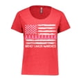 thumbnail image 1 of Inktastic Breast Cancer Awareness Pink Ribbons and Flag Women's Plus Size T-Shirt, 1 of 5