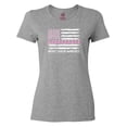 thumbnail image 1 of Inktastic Breast Cancer Awareness Pink Ribbons and Flag Women's T-Shirt, 1 of 5