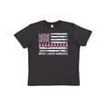 thumbnail image 1 of Inktastic Breast Cancer Awareness Pink Ribbons and Flag Youth T-Shirt, 1 of 5