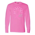 thumbnail image 1 of Inktastic Breast Cancer Awareness Rainbow Ribbon with Hearts Long Sleeve T-Shirt, 1 of 5