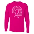 thumbnail image 1 of Inktastic Breast Cancer Awareness Rainbow Ribbon with Hearts Long Sleeve T-Shirt, 1 of 5