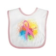 thumbnail image 1 of Inktastic Breast Cancer Awareness Ribbon Art Girls Baby Bib, 1 of 4