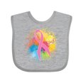 thumbnail image 1 of Inktastic Breast Cancer Awareness Ribbon Art Girls Baby Bib, 1 of 4