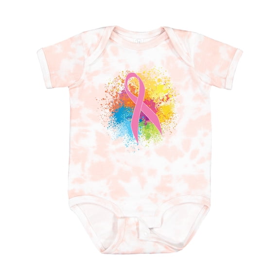 Inktastic Breast Cancer Awareness Ribbon Art Girls Baby Bodysuit