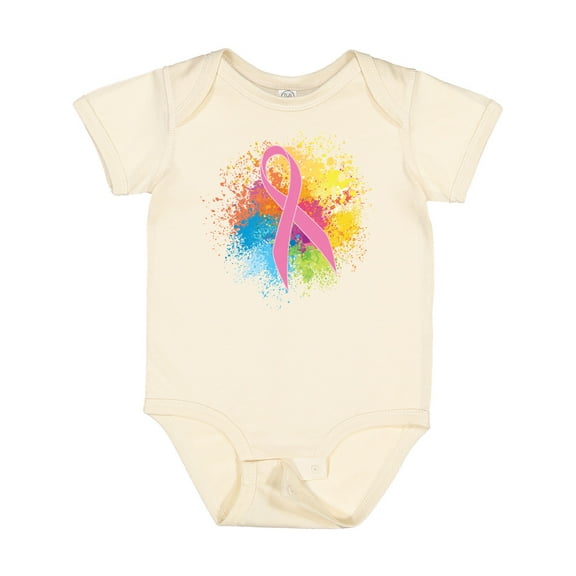 Inktastic Breast Cancer Awareness Ribbon Art Girls Baby Bodysuit