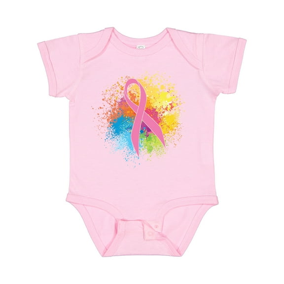 Inktastic Breast Cancer Awareness Ribbon Art Girls Baby Bodysuit