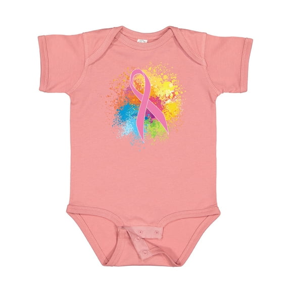 Inktastic Breast Cancer Awareness Ribbon Art Girls Baby Bodysuit