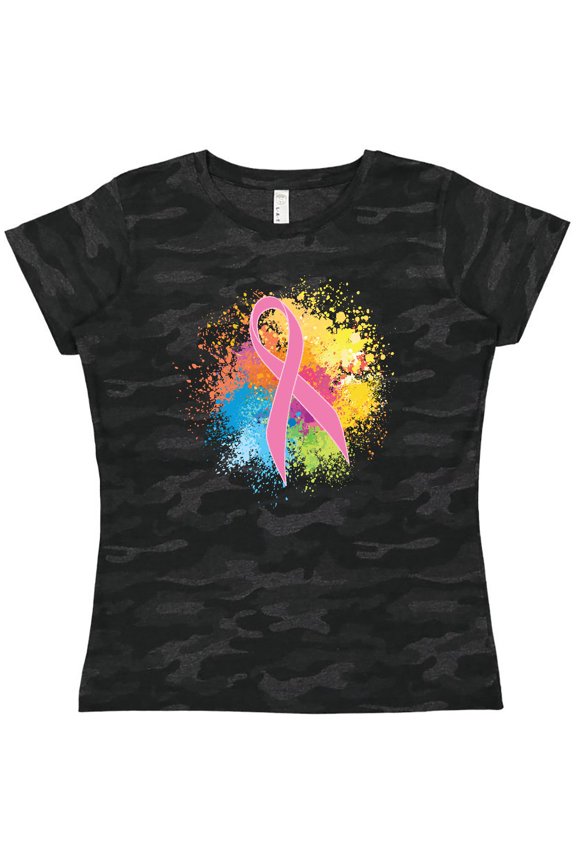Breast Cancer Awareness Ribbon Art Women's T-Shirt