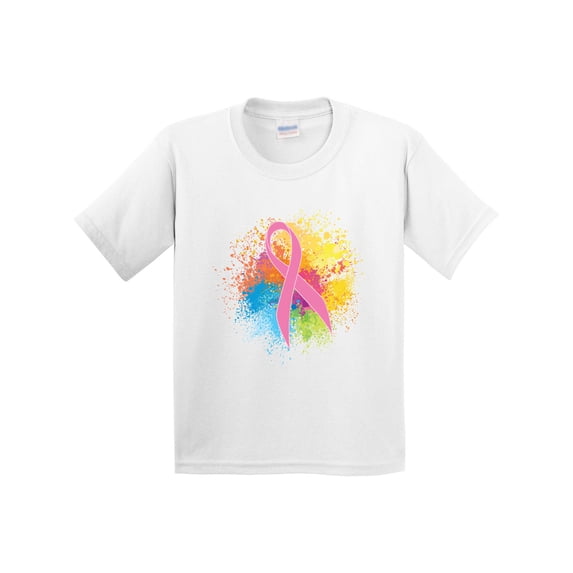 Inktastic Breast Cancer Awareness Ribbon Art Youth T-Shirt