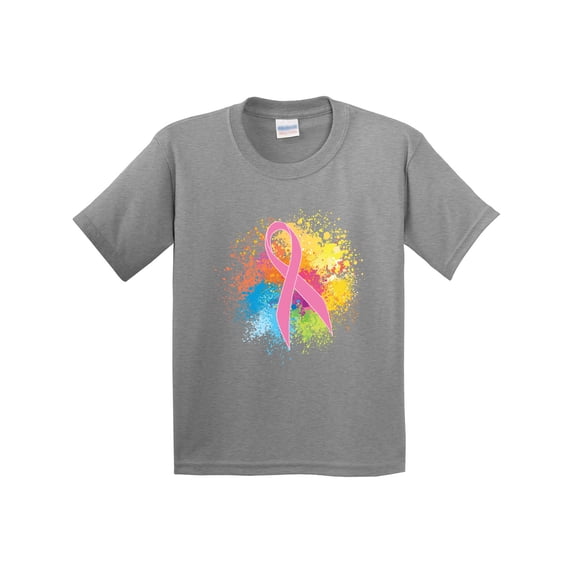 Inktastic Breast Cancer Awareness Ribbon Art Youth T-Shirt