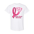 thumbnail image 1 of Inktastic Breast Cancer Awareness Ribbon and Butterflies T-Shirt, 1 of 5