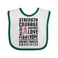 thumbnail image 1 of Inktastic Breast Cancer Awareness Strenght Courage Support Love Boys or Girls Baby Bib, 1 of 4
