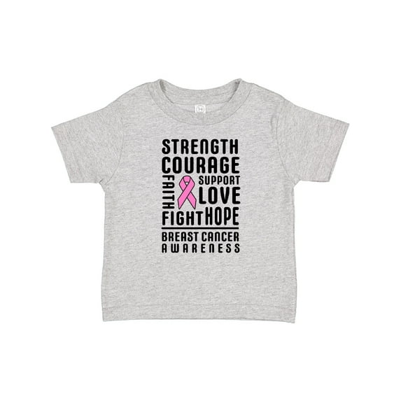 Inktastic Breast Cancer Awareness Strenght Courage Support Love Boys or Girls Baby T-Shirt