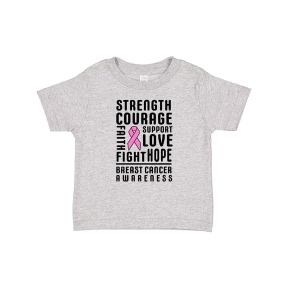 Inktastic Breast Cancer Awareness Strenght Courage Support Love Boys or Girls Baby T-Shirt
