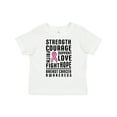 thumbnail image 1 of Inktastic Breast Cancer Awareness Strenght Courage Support Love Boys or Girls Toddler T-Shirt, 1 of 5