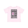 thumbnail image 1 of Inktastic Breast Cancer Awareness Strenght Courage Support Love Boys or Girls Toddler T-Shirt, 1 of 5