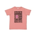 thumbnail image 1 of Inktastic Breast Cancer Awareness Strenght Courage Support Love Boys or Girls Toddler T-Shirt, 1 of 5