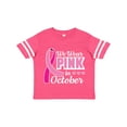 thumbnail image 1 of Inktastic Breast Cancer Awareness We Wear Pink in October Girls Toddler T-Shirt, 1 of 5