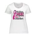 thumbnail image 1 of Inktastic Breast Cancer Awareness We Wear Pink in October Women's Plus Size T-Shirt, 1 of 5