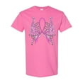 thumbnail image 1 of Inktastic Breast Cancer Awareness with Butterfly Ribbon Words T-Shirt, 1 of 5