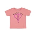 thumbnail image 1 of Inktastic Breast Cancer Awareness with Pink Ribbon Heart Boys or Girls Baby T-Shirt, 1 of 5