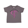 thumbnail image 1 of Inktastic Breast Cancer Awareness with Pink Ribbon Heart Boys or Girls Toddler T-Shirt, 1 of 5