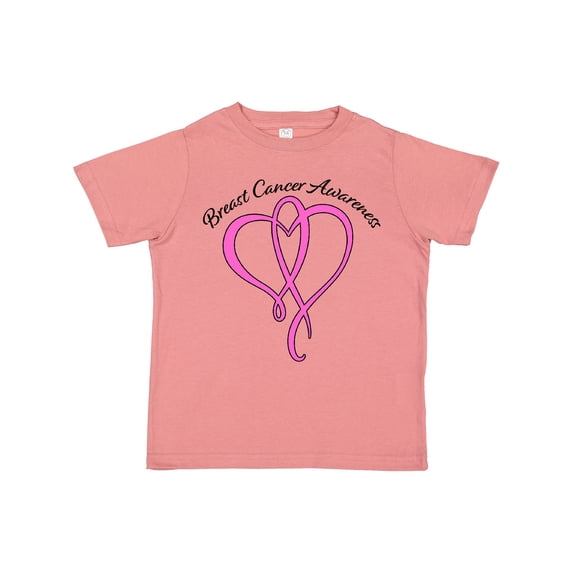 Inktastic Breast Cancer Awareness with Pink Ribbon Heart Boys or Girls Toddler T-Shirt