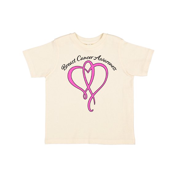 Inktastic Breast Cancer Awareness with Pink Ribbon Heart Boys or Girls Toddler T-Shirt