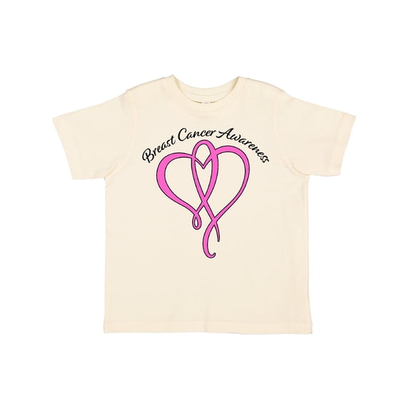 Inktastic Breast Cancer Awareness with Pink Ribbon Heart Boys or Girls Toddler T-Shirt
