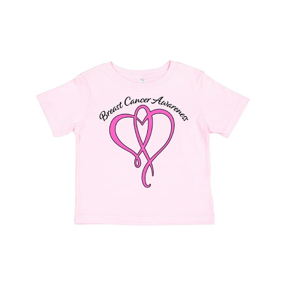 Inktastic Breast Cancer Awareness with Pink Ribbon Heart Boys or Girls Toddler T-Shirt