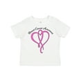 thumbnail image 1 of Inktastic Breast Cancer Awareness with Pink Ribbon Heart Boys or Girls Toddler T-Shirt, 1 of 5