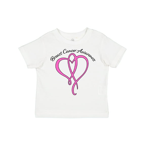 Inktastic Breast Cancer Awareness with Pink Ribbon Heart Boys or Girls Toddler T-Shirt