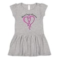 thumbnail image 1 of Inktastic Breast Cancer Awareness with Pink Ribbon Heart Girls Toddler Dress, 1 of 5