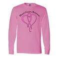 thumbnail image 1 of Inktastic Breast Cancer Awareness with Pink Ribbon Heart Long Sleeve T-Shirt, 1 of 5