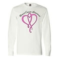 thumbnail image 1 of Inktastic Breast Cancer Awareness with Pink Ribbon Heart Long Sleeve T-Shirt, 1 of 5
