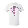 thumbnail image 1 of Inktastic Breast Cancer Awareness with Pink Ribbon Heart T-Shirt, 1 of 5