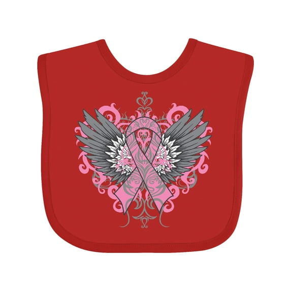 Inktastic Breast Cancer Cool Wings Boys or Girls Baby Bib