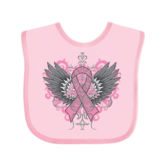 Inktastic Breast Cancer Cool Wings Boys or Girls Baby Bib