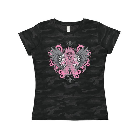 Inktastic Breast Cancer Cool Wings Women's T-Shirt