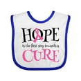 thumbnail image 1 of Inktastic Breast Cancer Hope Quote Girls Baby Bib, 1 of 4