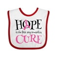 thumbnail image 1 of Inktastic Breast Cancer Hope Quote Girls Baby Bib, 1 of 4