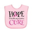 thumbnail image 1 of Inktastic Breast Cancer Hope Quote Girls Baby Bib, 1 of 4