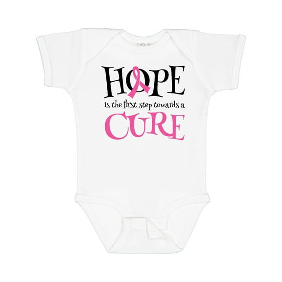 Inktastic Breast Cancer Hope Quote Girls Baby Bodysuit